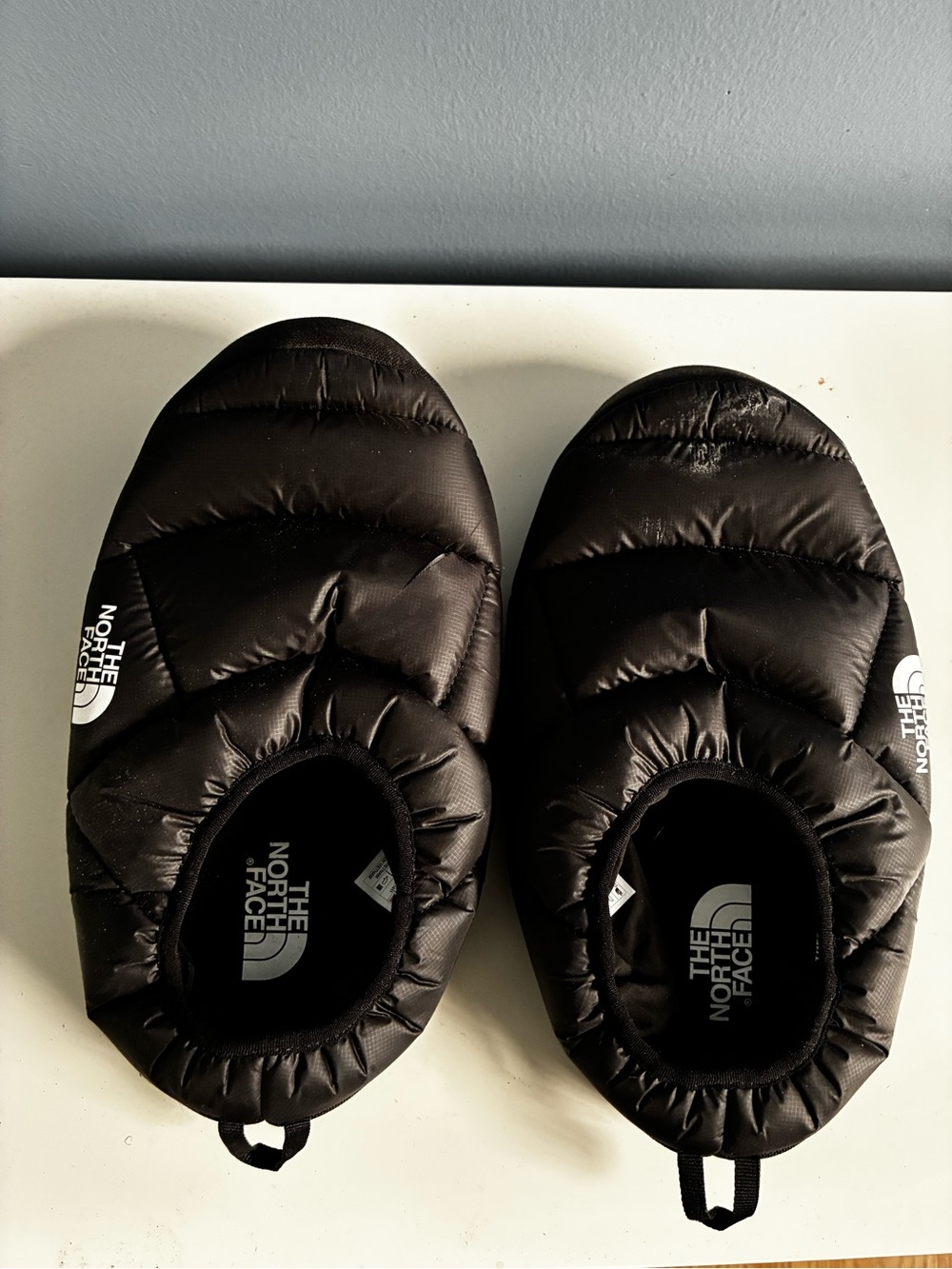 The North Face Men's Black Quilted Slip-On Camp Shoes